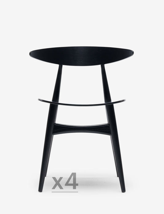 CH33T CHAIR BLACK OAK 4 SET