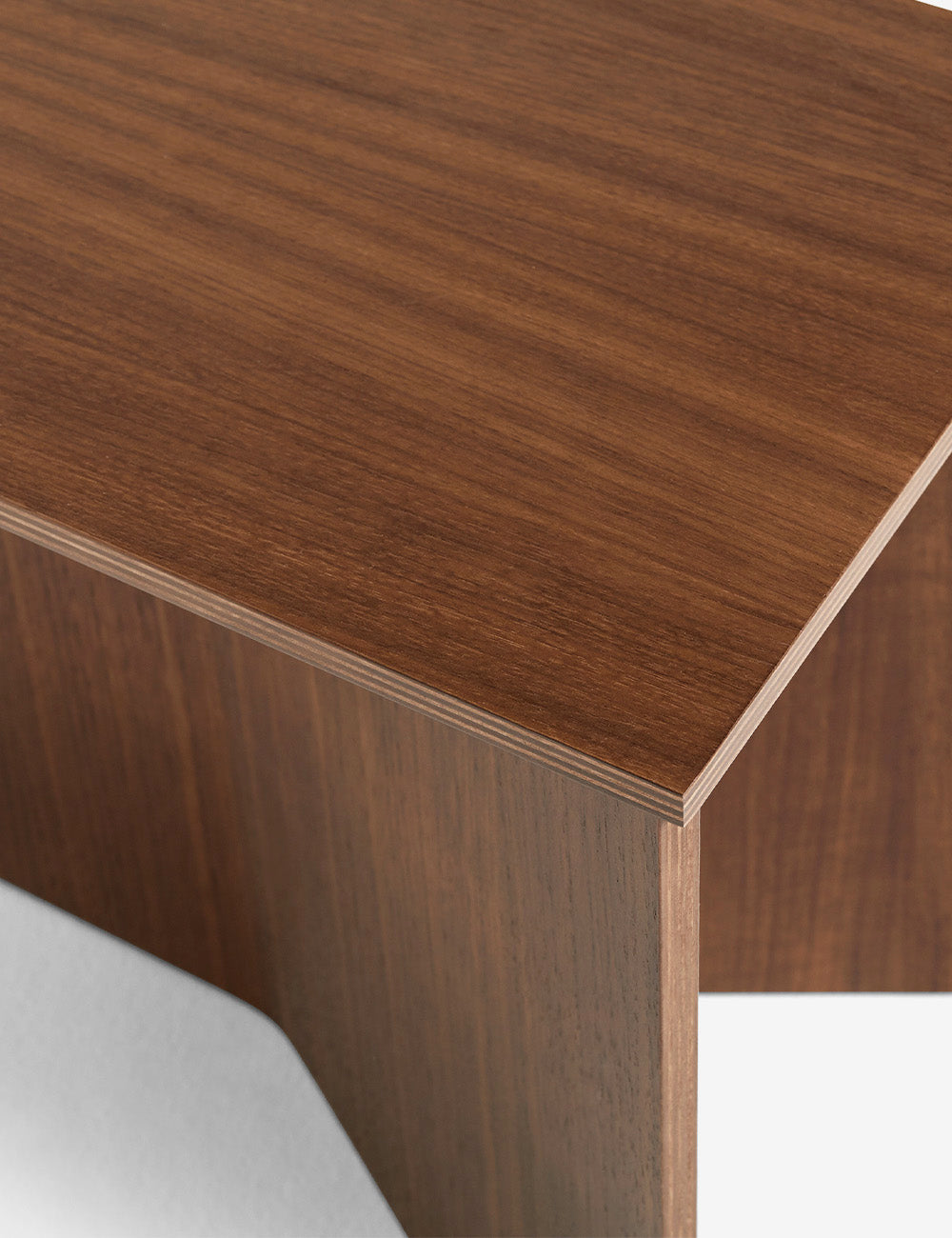 Slit wooden table oblong