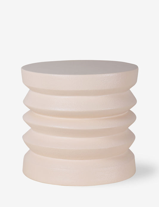 stoneware side table cream