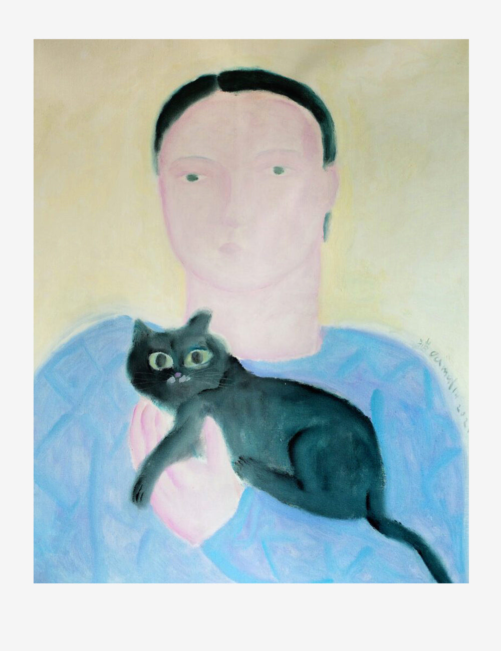 Boy holding a cat