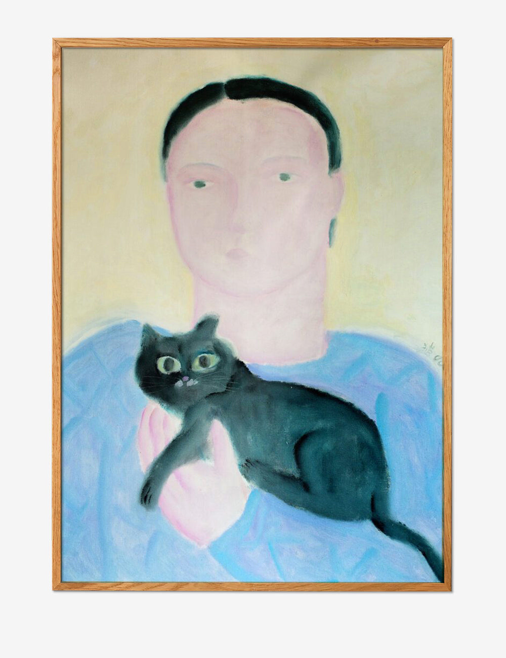 Boy holding a cat