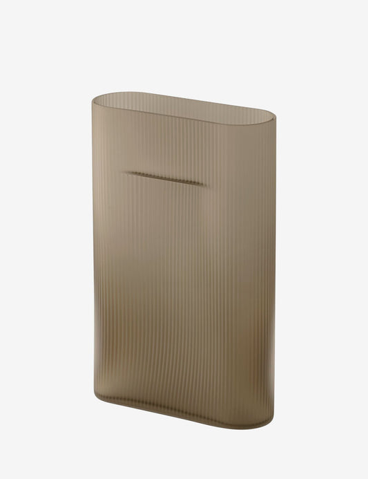 Vaso Ridge frosted glass H35