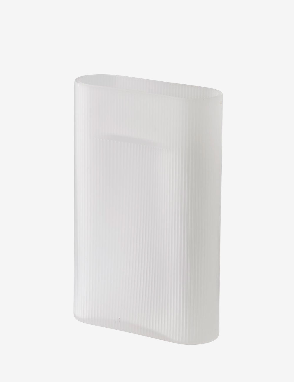 Jarrón Ridge frosted glass H35