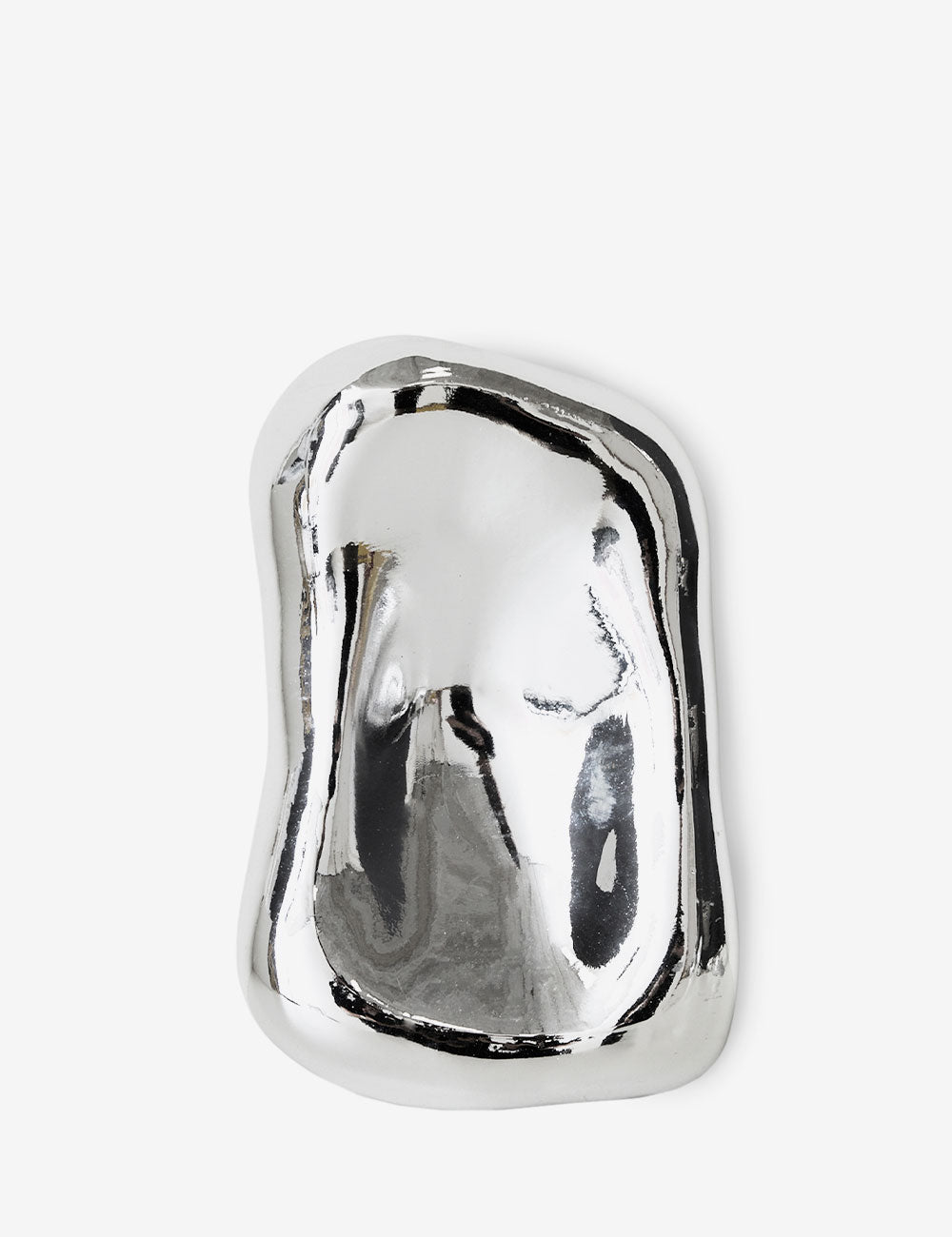 Glass sculpture chrome no. 3