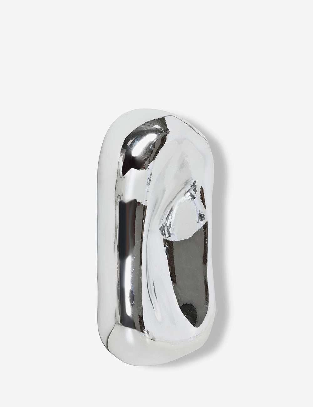 Glass sculpture chrome no. 3