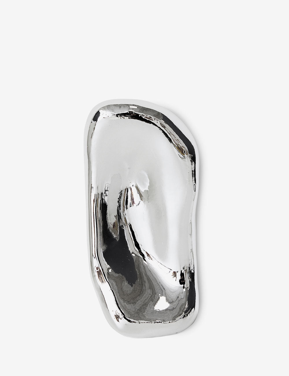 Glass sculpture chrome no. 3