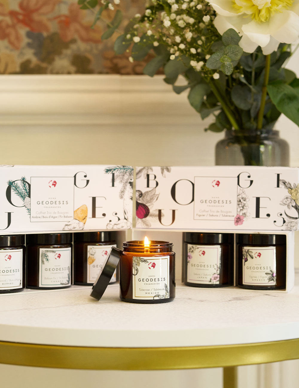 Set velas aromáticas Ámbar / Madera de Agar / Abeto Balsámico