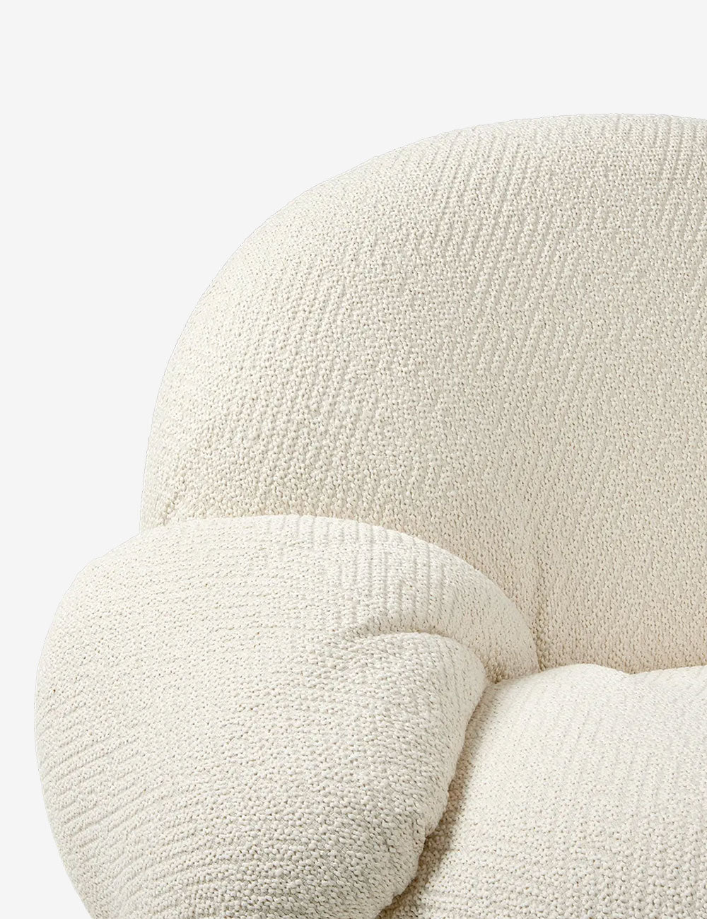 Fauteuil Pacha Dora Bouclé / Base pivotante Pearl Gold - Pierre Paulin | Modèle d'exposition