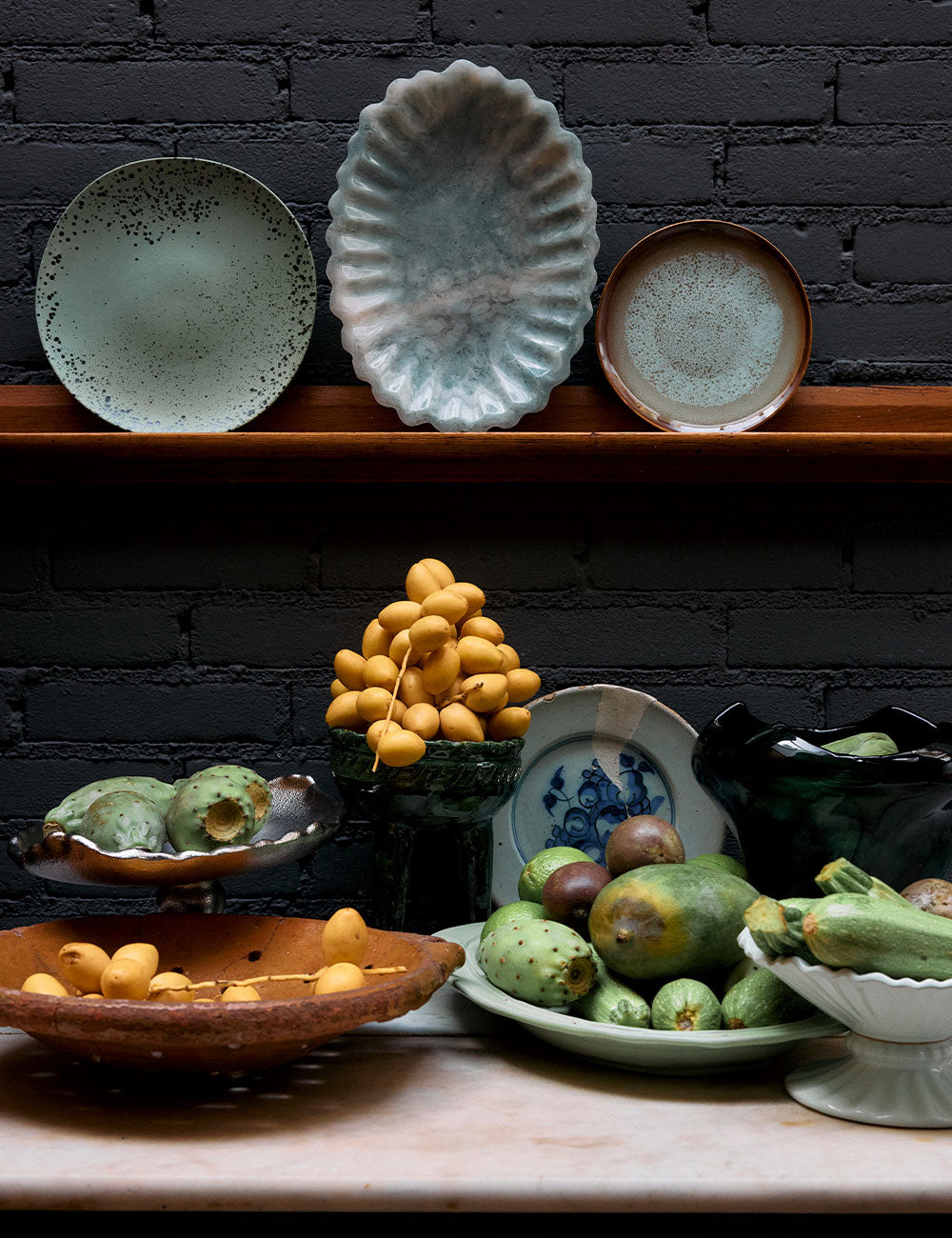 Prato raso Ø 22 70s Ceramics 2 set