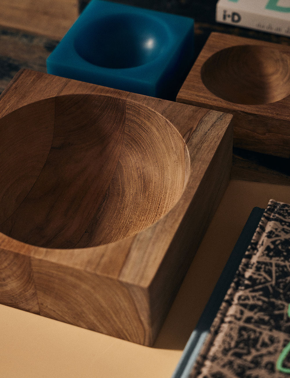 Cuenco Teak Cube M