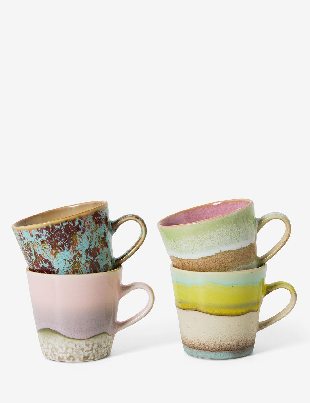 Ensemble de 4 tasses en céramique Americano années 70