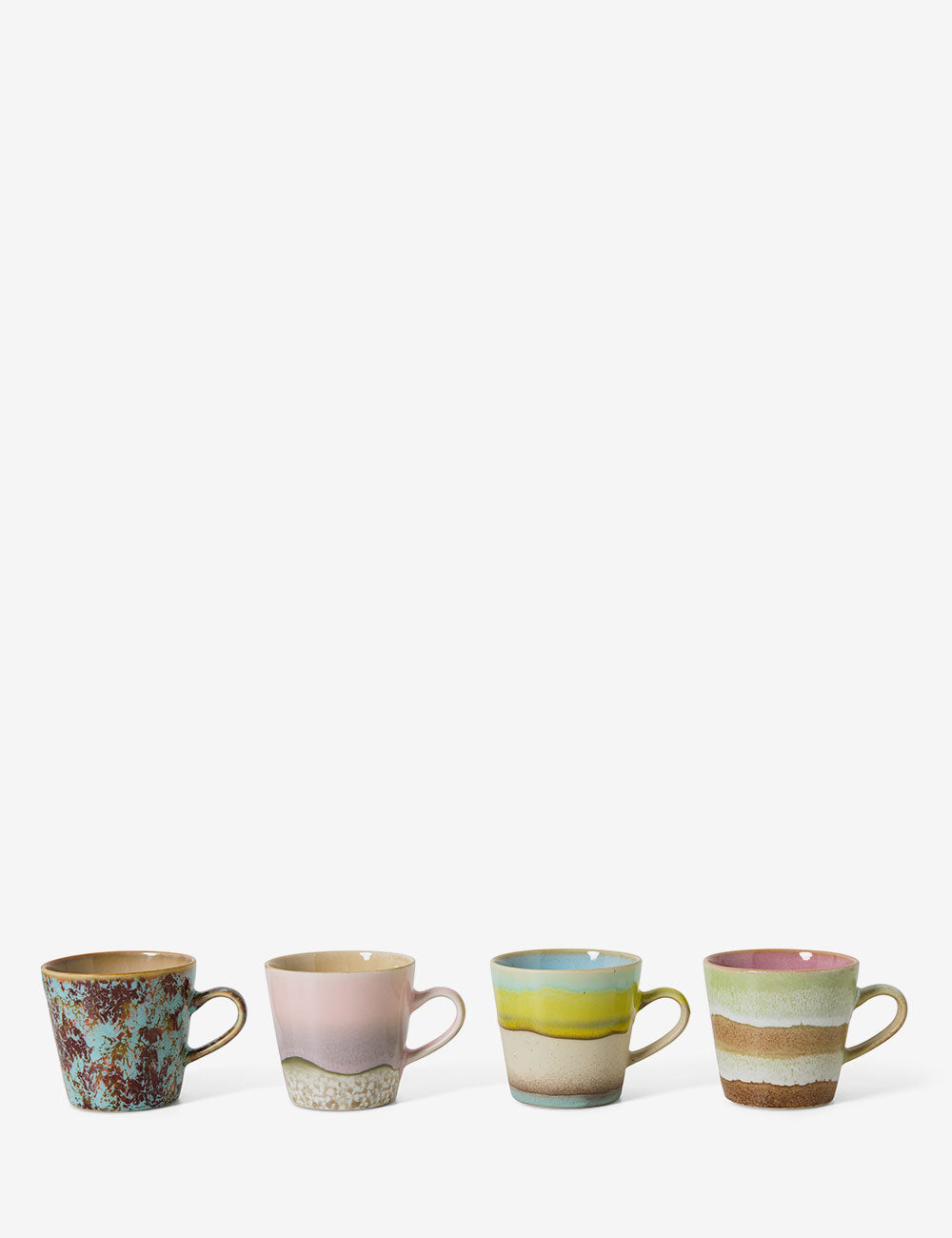 Ensemble de 4 tasses en céramique Americano années 70