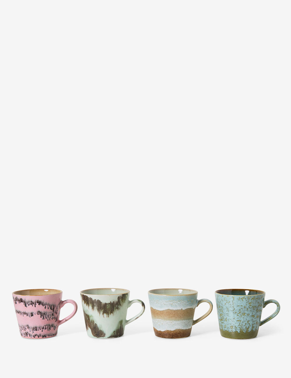 70s Ceramics cappuccino mug 4 set