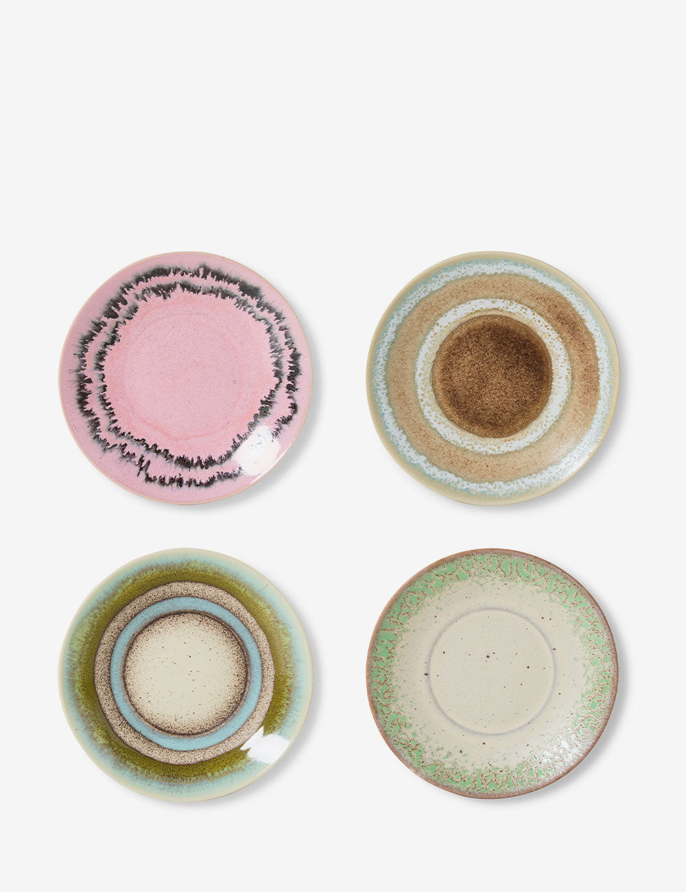 Saucers 70s Ceramics 4 set