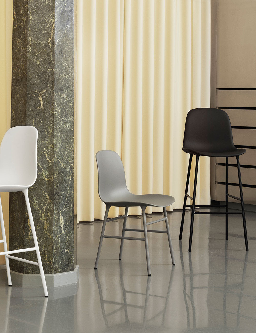 Form chair steel