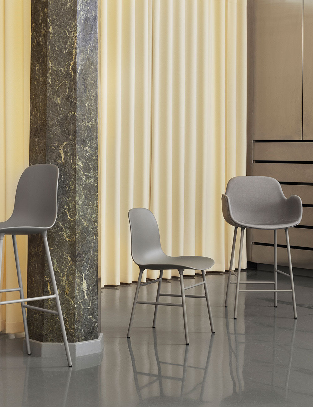 Form chair steel