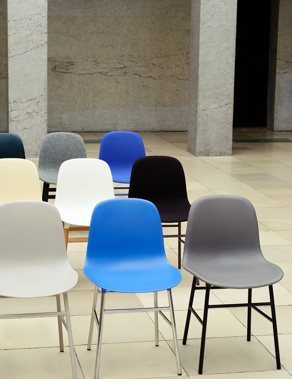 Form chair steel