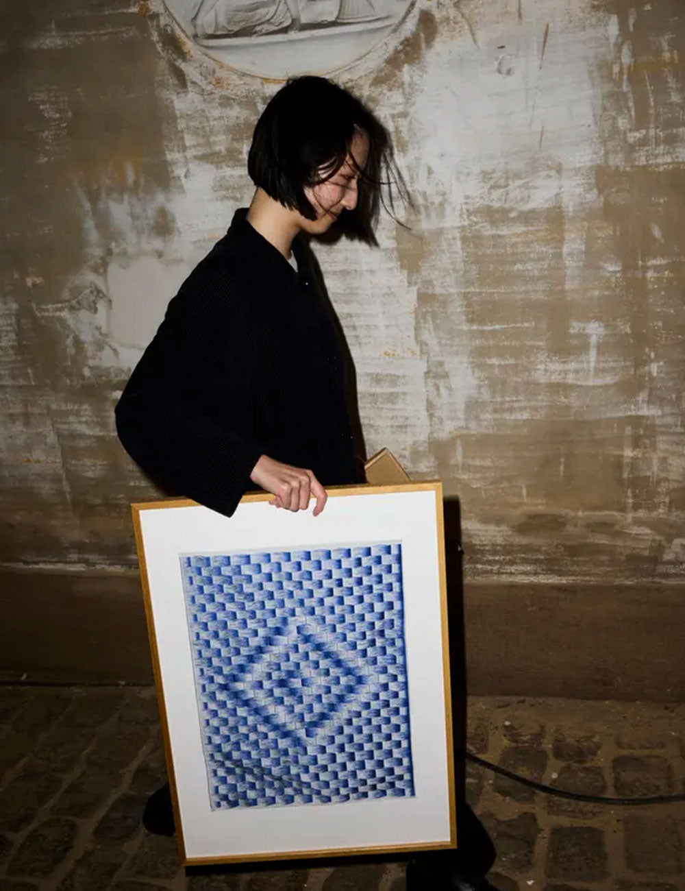 Woven Diamond Blue
