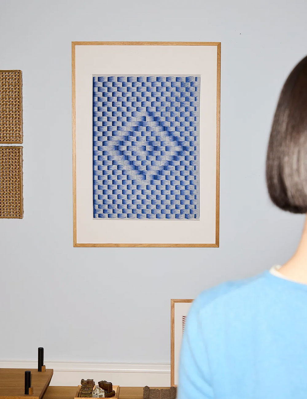 Woven Diamond Blue