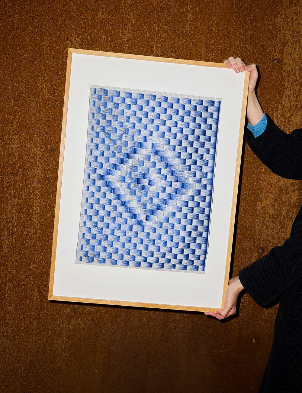 Woven Diamond Blue