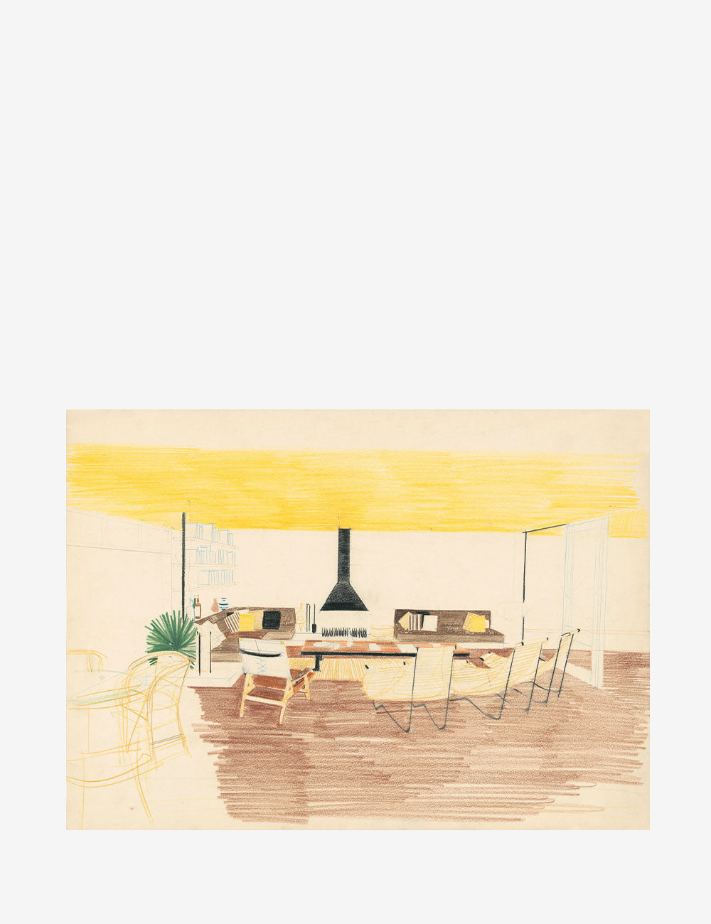 Interior de la casa de  Bofill y Fradera, Cadaqués , 1956-1957