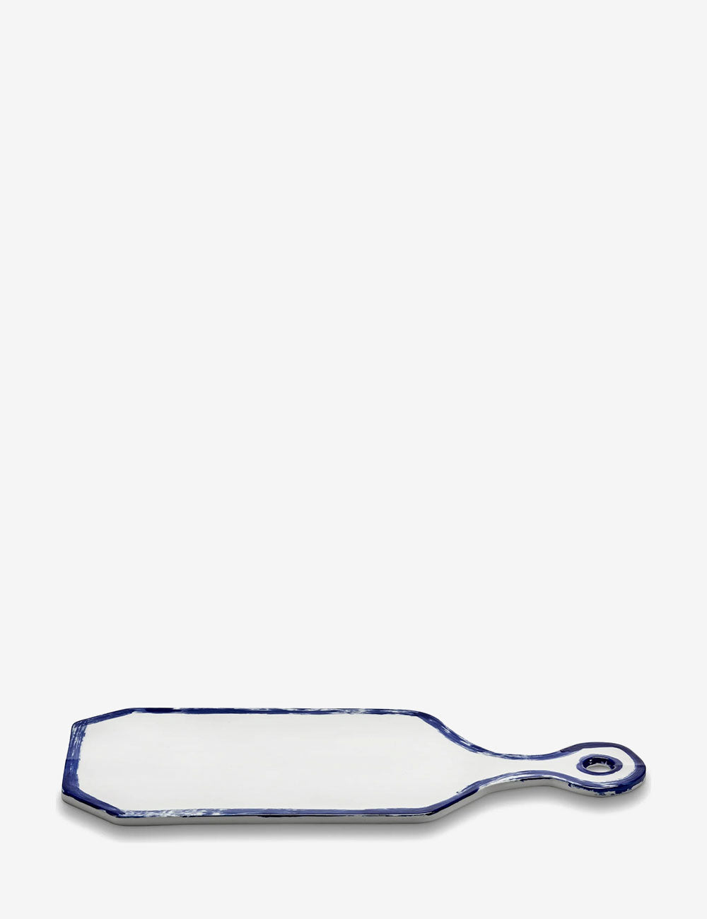 Plato servir rectangular White Blue Line-Up