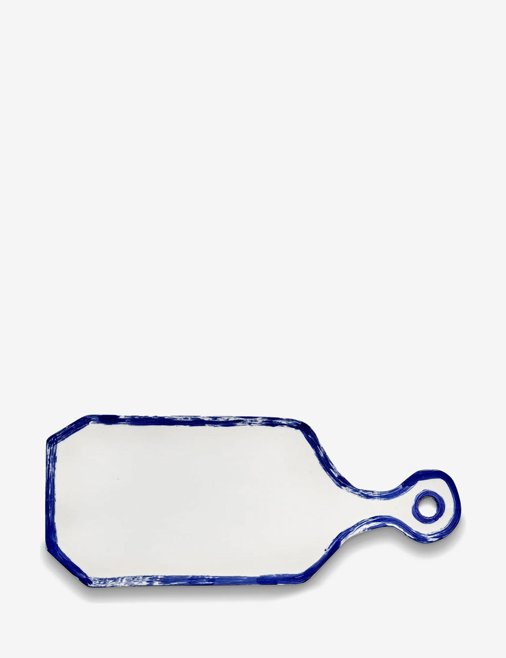 Plato servir rectangular White Blue Line-Up