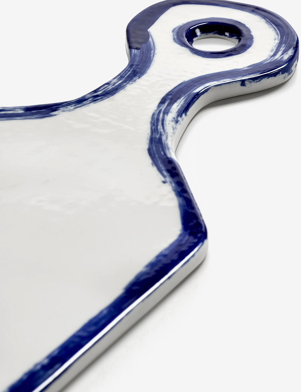 Plato servir rectangular White Blue Line-Up