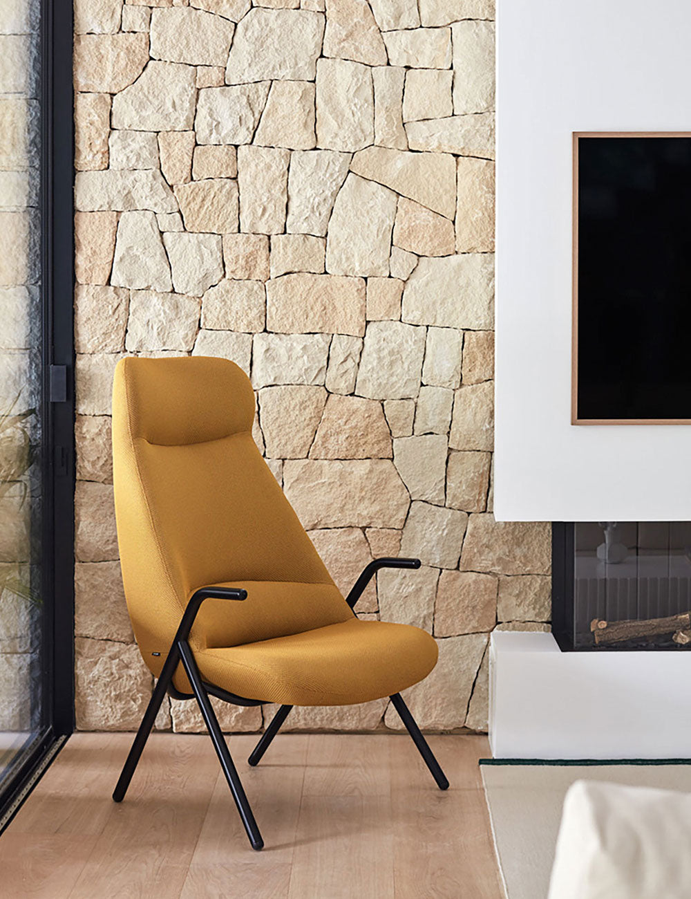 Dins lounge chair high metal