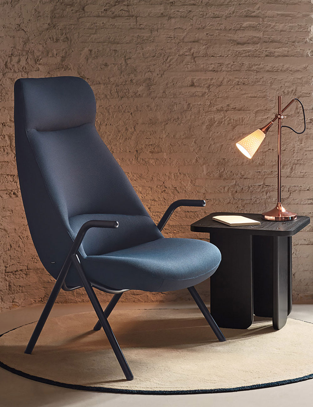 Dins lounge chair high metal