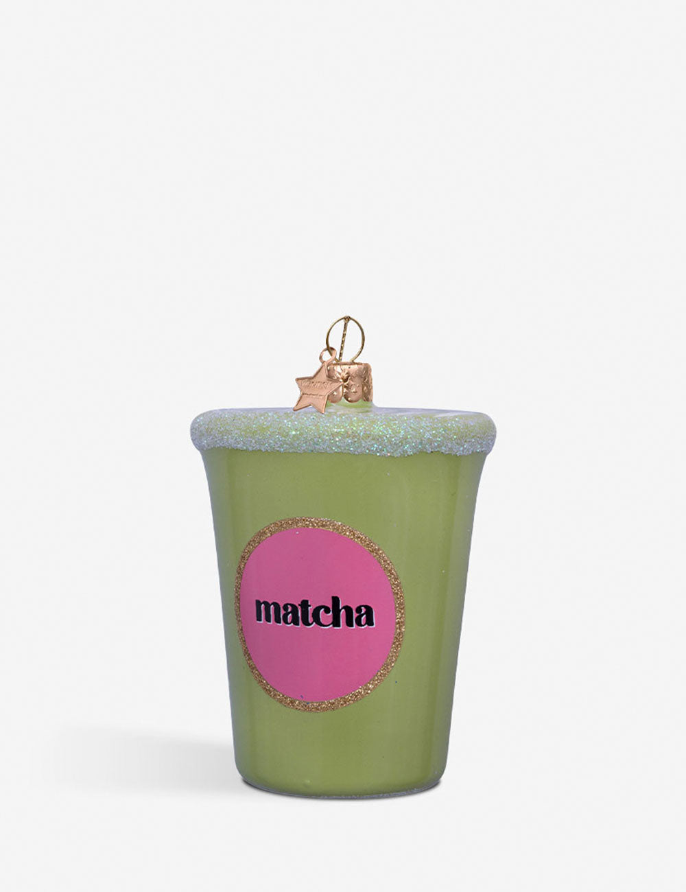 Matcha glass ornament 