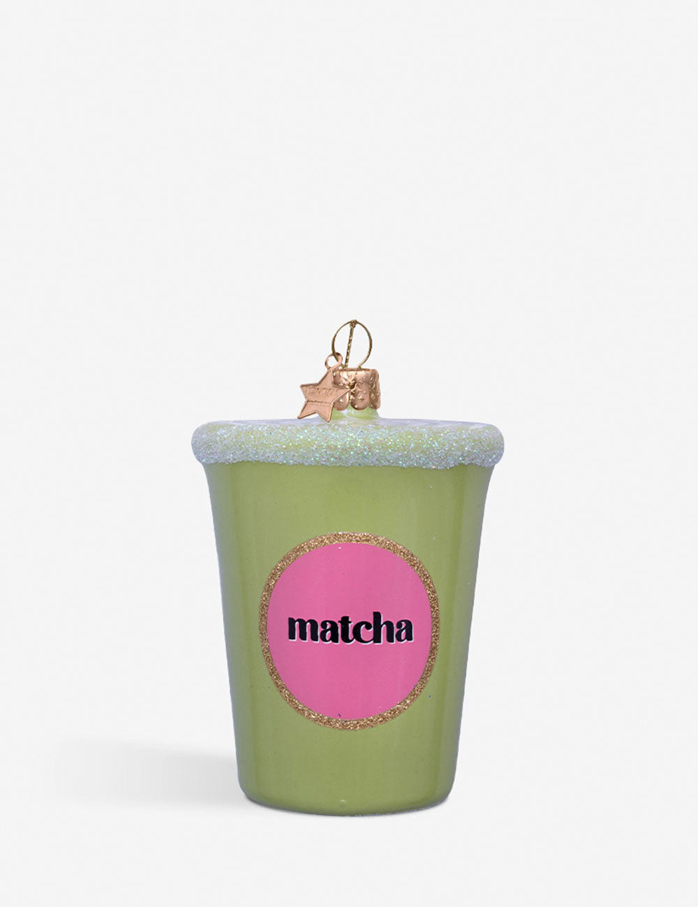 Matcha glass ornament 